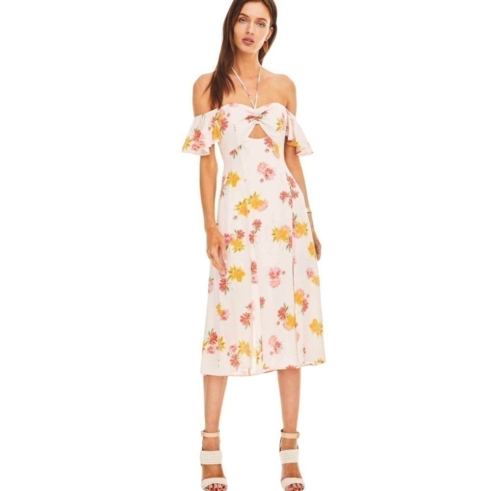 Astr the label KAYLI DRESS BLUSH MULTI FLORAL